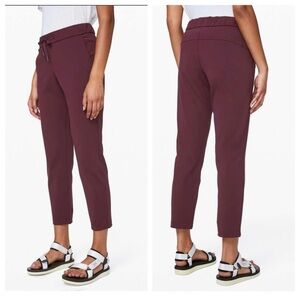 Lululemon On the Fly 7/8 Pant Dark Adobe Purple Womens 8 Athleisure Track